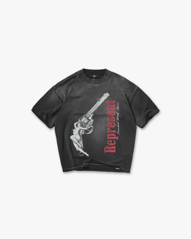 Loaded With Love T-Shirt - Stained Black Hover Image