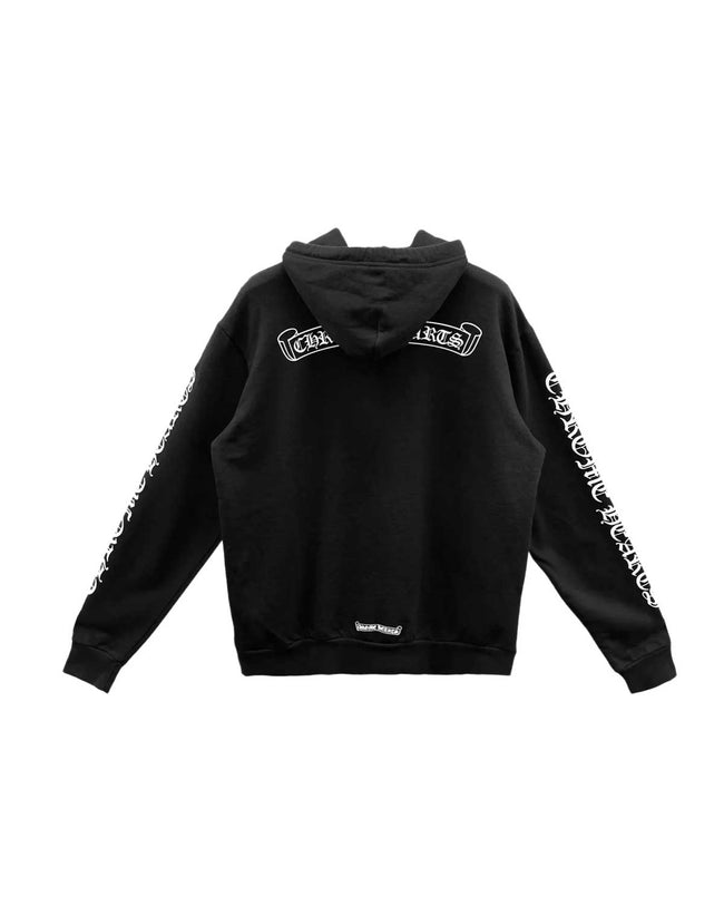 Chrome Hearts Scroll Logo Hoodie Black Main Image