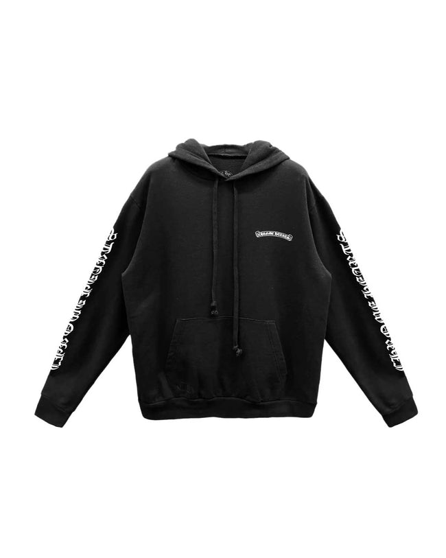 Chrome Hearts Scroll Logo Hoodie Black Hover Image