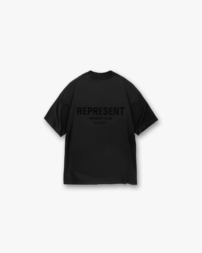 Represent Owners Club Flocked T-Shirt - Black Hover Image