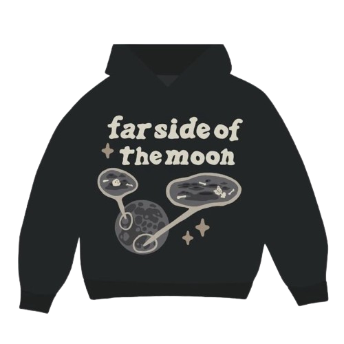 BROKEN PLANET MARKET 'FARSIDE OF THE MOON' HOODIE (SOOT BLACK) Hover Image