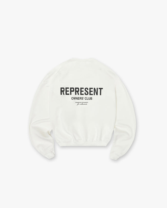 Represent Owners Club Sweater - Flat White Hover Image