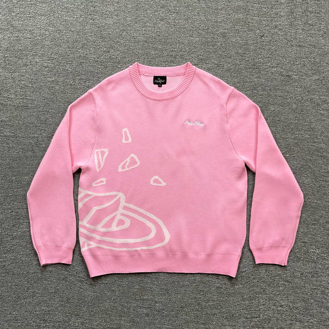 Broken Planet Saturn Meteor Knit Sweater Pink Hover Image