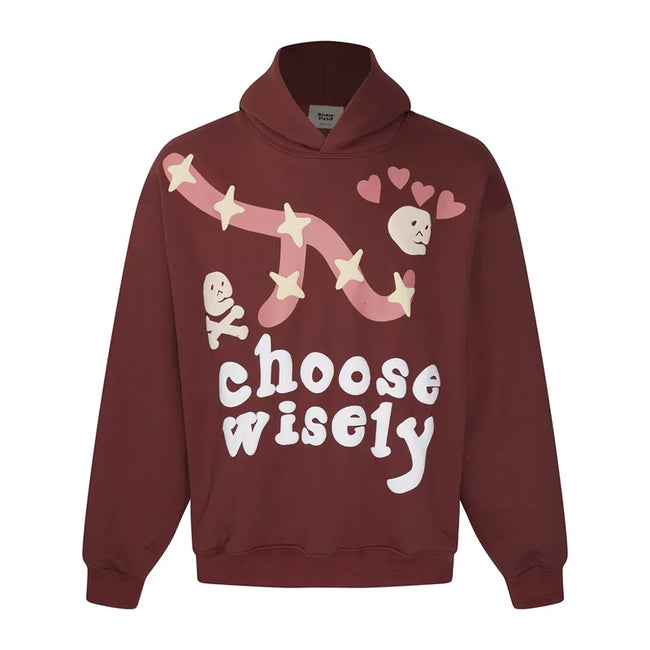 Broken Planet Choose Wisely Foam Print Pullover Hoodie Hover Image