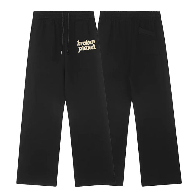 Broken Planet Black Wide Leg Sweatpants Hover Image