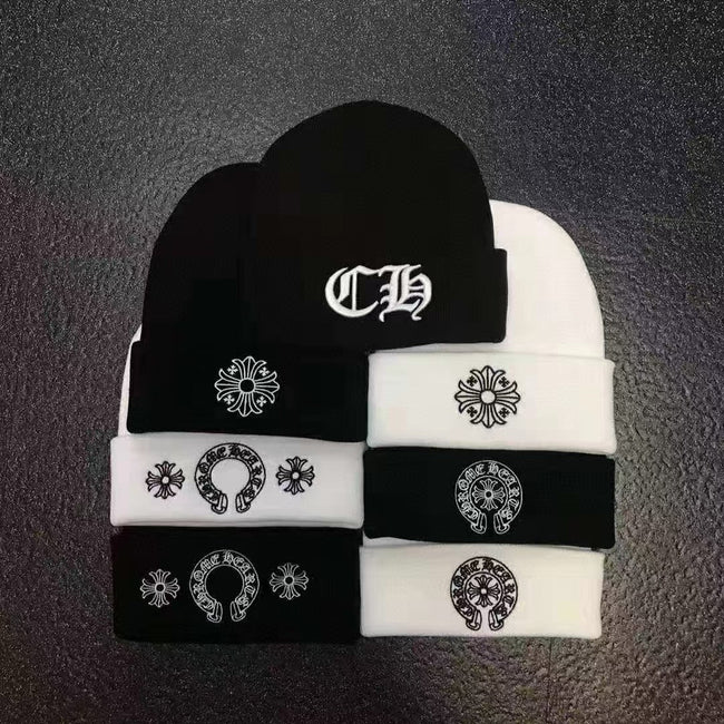 Chrome Hearts printed embroidered wool knitted Beanie  hats Hover Image
