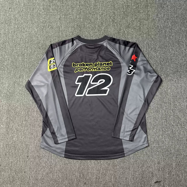 Broken Planet Moto Racing Long Sleeve Jersey Black Main Image