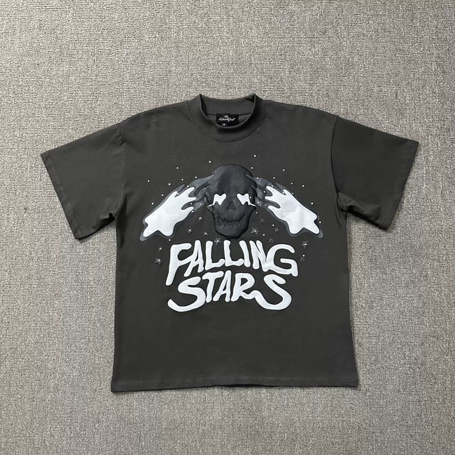 Broken Planet Falling Stars Foam Print T‑Shirt Hover Image