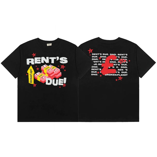 Broken Planet Rent's Due Foam Print T‑Shirt Hover Image