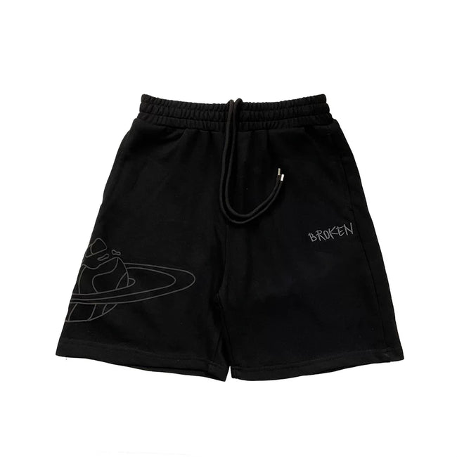 Broken Planet Black French Terry Sweat Shorts Hover Image