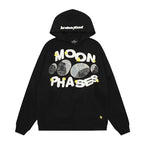 Broken Planet Moon Phases Foam Print Pullover Hoodie