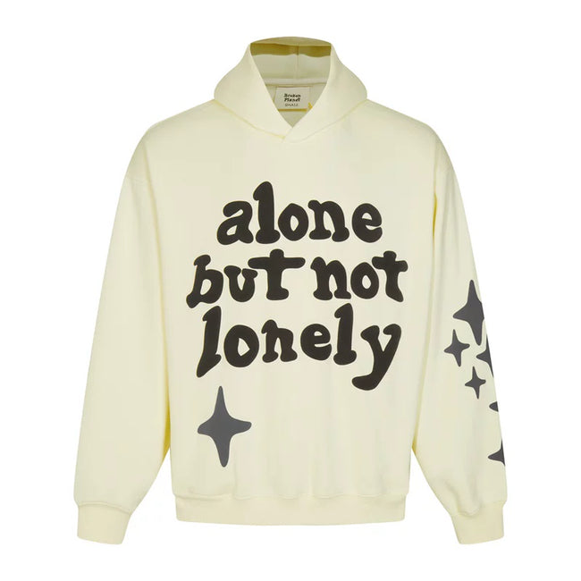 Broken Planet Alone But Not Lonely Foam Print Pullover Hoodie Hover Image