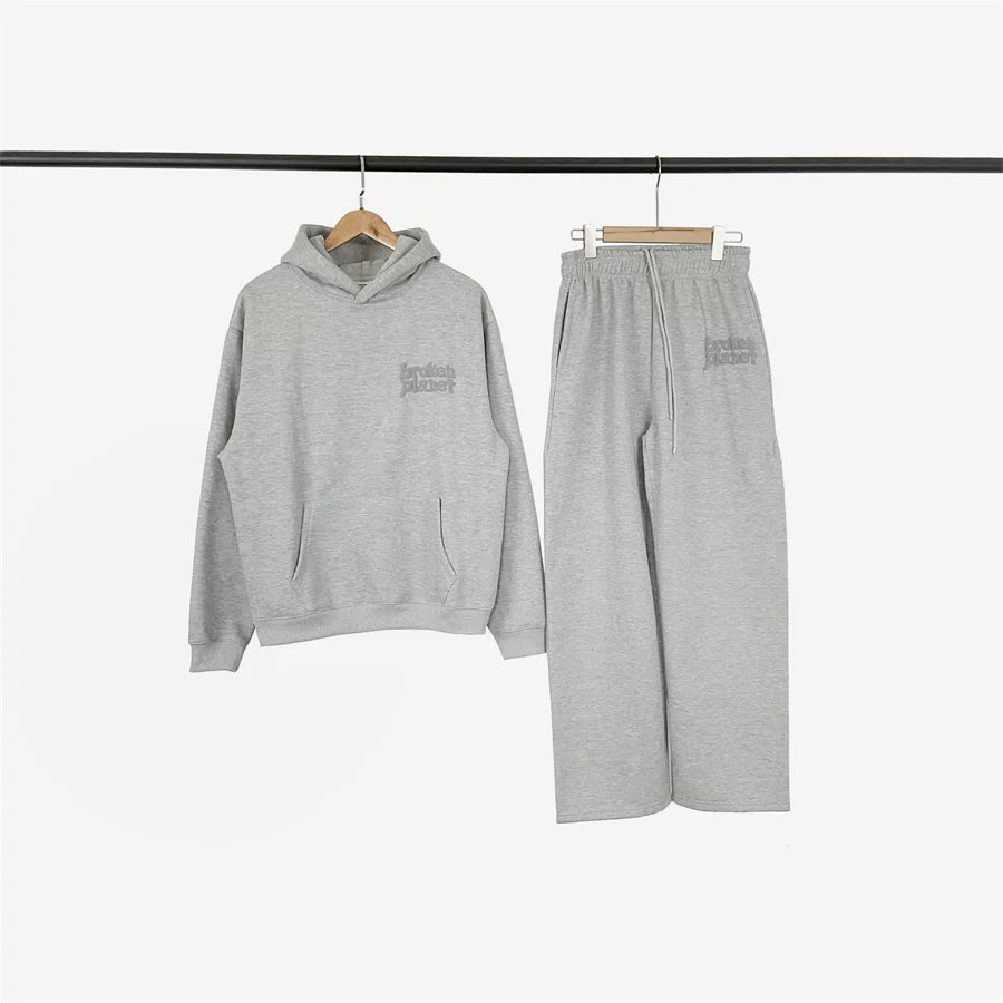 Broken Planet Heather Grey Hoodie Sweatpants Set