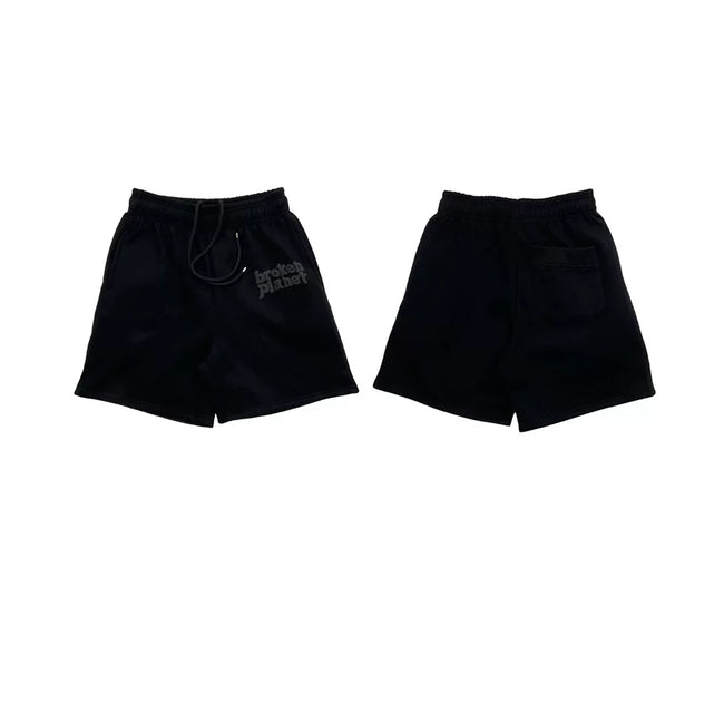 Broken Planet Black French Terry Sweat Shorts Main Image