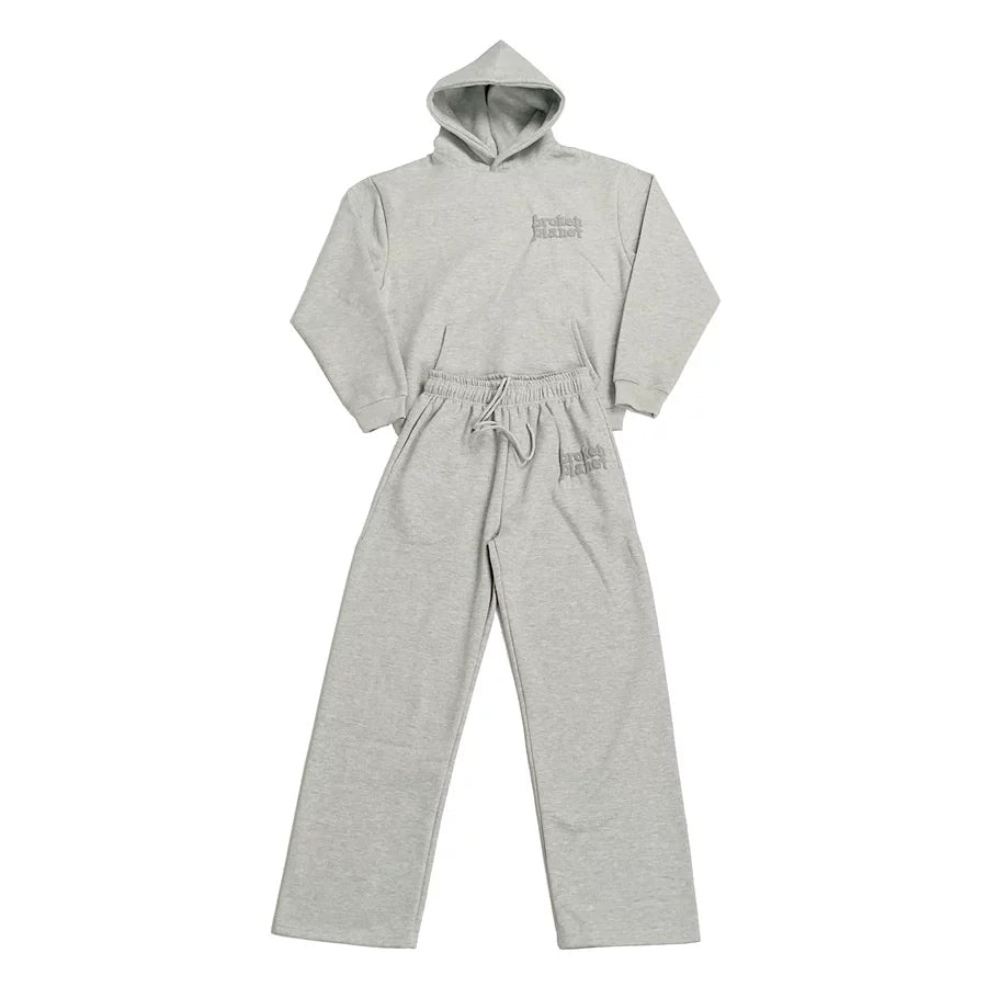 Broken Planet Heather Grey Hoodie Sweatpants Set