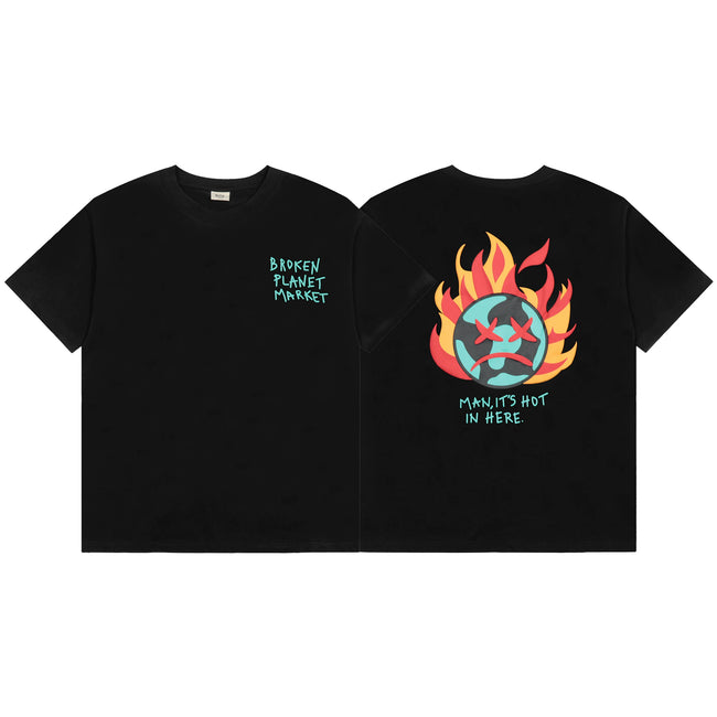 Broken Planet Market Man It's Hot In Here Foam Print T‑Shirt Hover Image