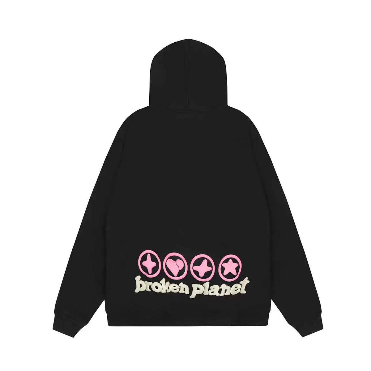 Broken Planet Hearts Are Made To Be Broken Foam Print Pullover Hoodie