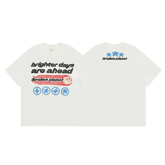 Broken Planet Brighter Days Are Ahead Foam Print T‑Shirt Hover Image
