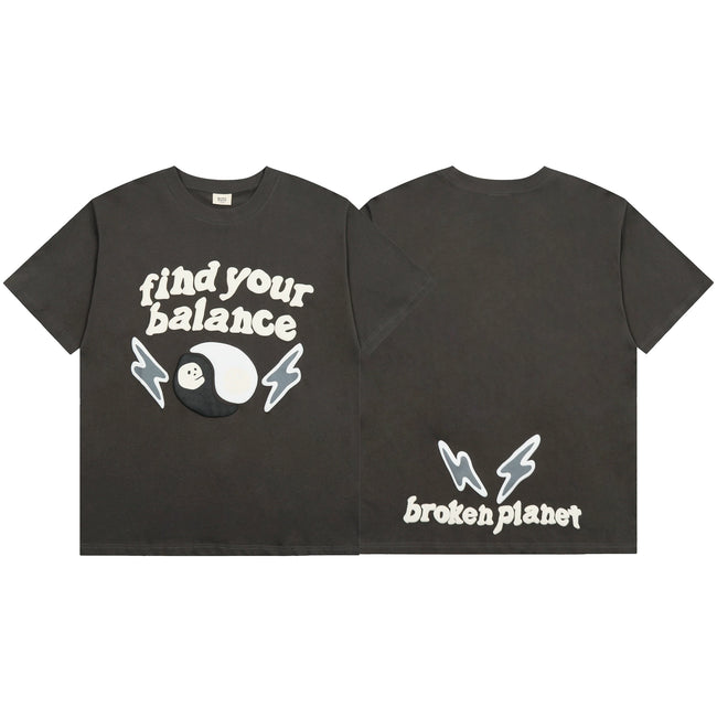 Broken Planet Find Your Balance Foam Print T‑Shirt Hover Image