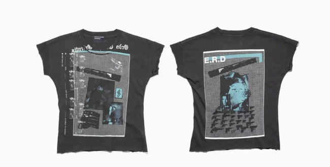 Enfants Riches Déprimés Blue Accent Black Baby Tee Dual Print Hover Image
