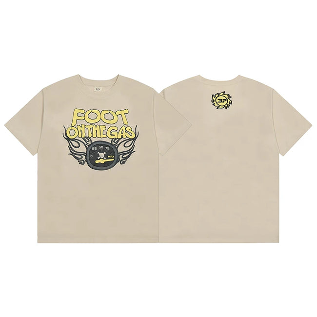 Broken Planet Foot On The Gas Foam Print T‑Shirt Hover Image