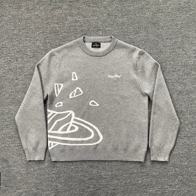 Broken Planet Saturn Meteor Knit Sweater Grey Hover Image