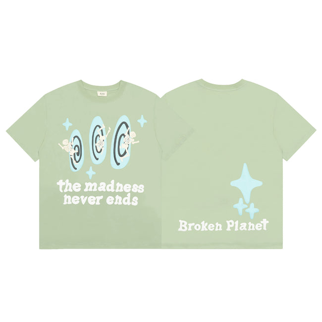 Broken Planet The Madness Never Ends Foam Print T‑Shirt Hover Image