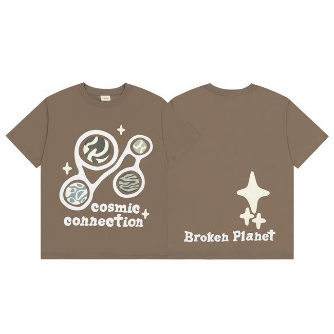 Broken Planet Cosmic Connection Foam Print T‑Shirt Hover Image