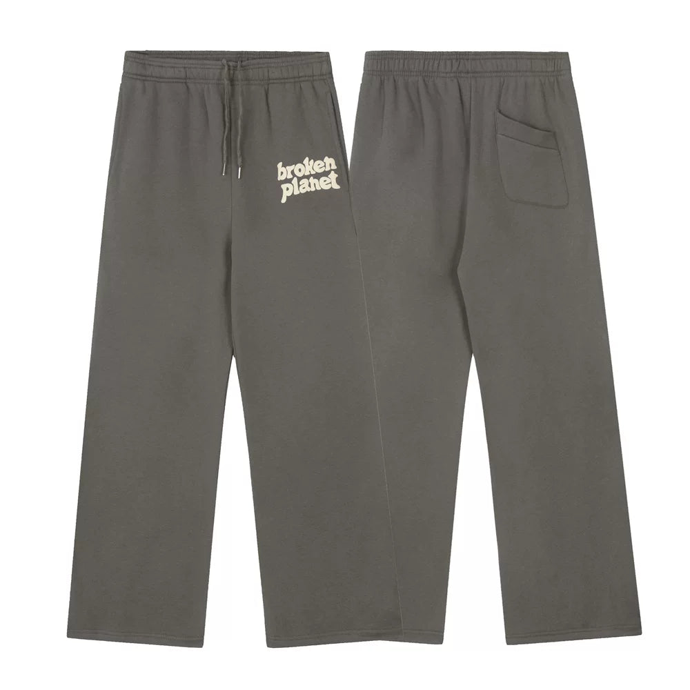 Broken Planet Dark Grey Wide Leg Sweatpants