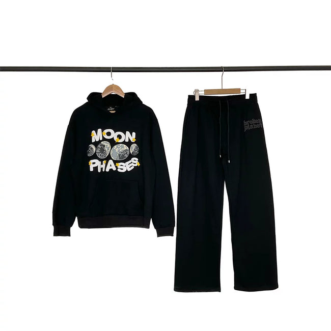 Broken Planet Moon Phases Hoodie Sweatpants Set Hover Image
