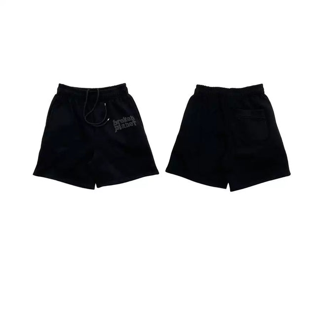 Broken Planet Black French Terry Sweat Shorts Hover Image