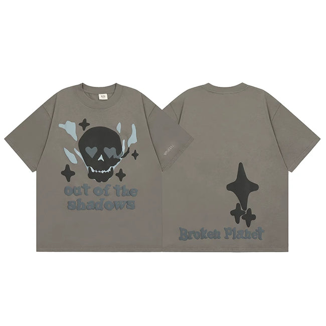 Broken Planet Out Of The Shadows Foam Print T‑Shirt Hover Image