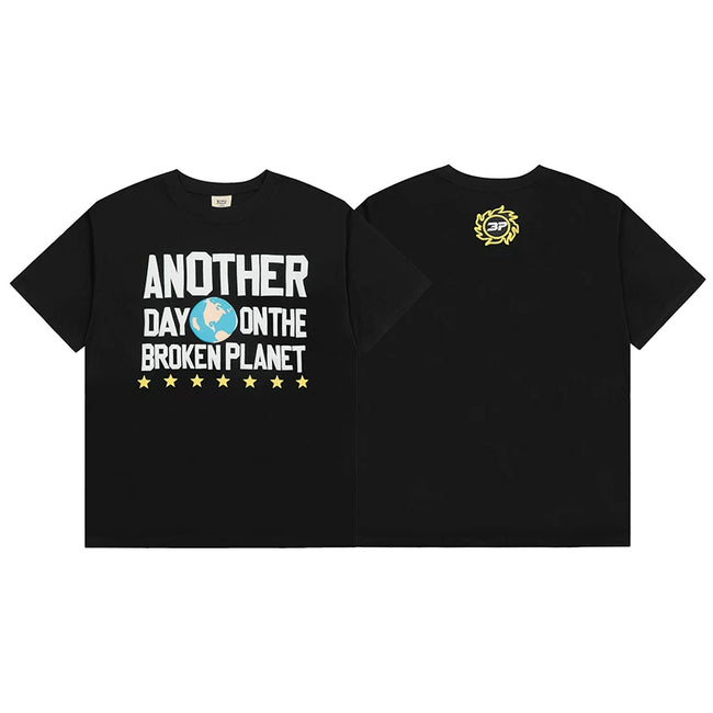 Broken Planet Another Day On The Broken Planet Foam Print T‑Shirt Hover Image