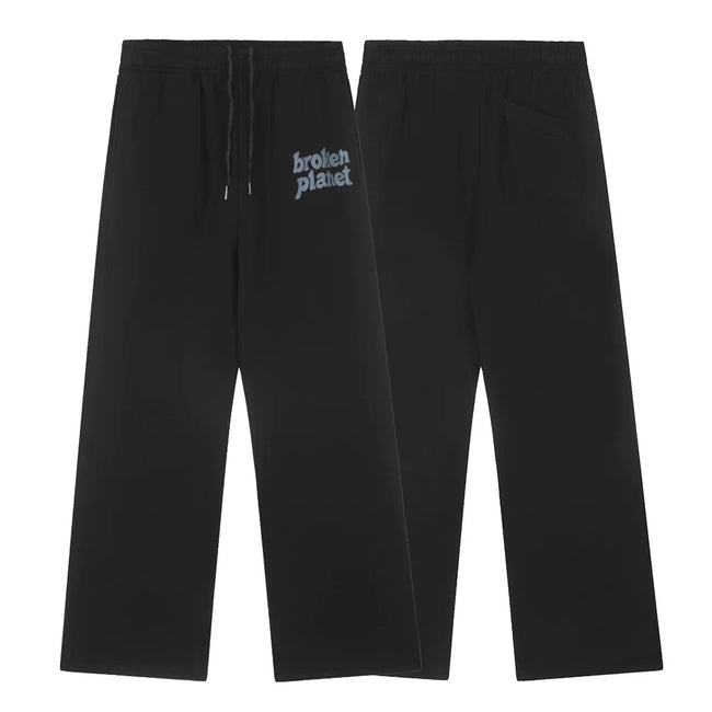 Broken Planet Black Wide Leg Sweatpants Hover Image