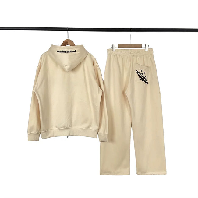 Broken Planet Broken Heart Planet Zip‑Up Hoodie Sweatpants Set Main Image