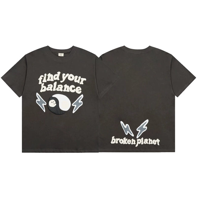 Broken Planet Find Your Balance Foam Print T‑Shirt Hover Image