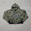 Broken Planet Cracked Saturn Camo Cropped Zip‑Up Hoodie