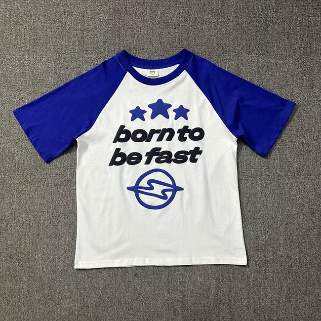 Planet Born To Be Fast Foam Print Raglan T‑Shirt Hover Image