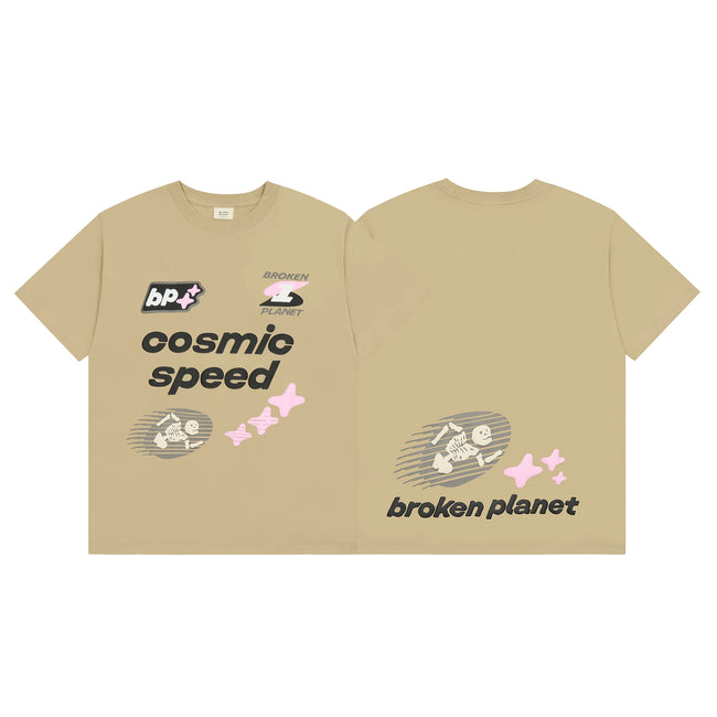 Broken Planet Cosmic Speed Foam Print T‑Shirt Hover Image