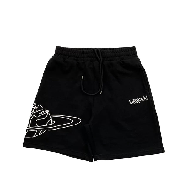 Broken Planet Black French Terry Sweat Shorts Hover Image