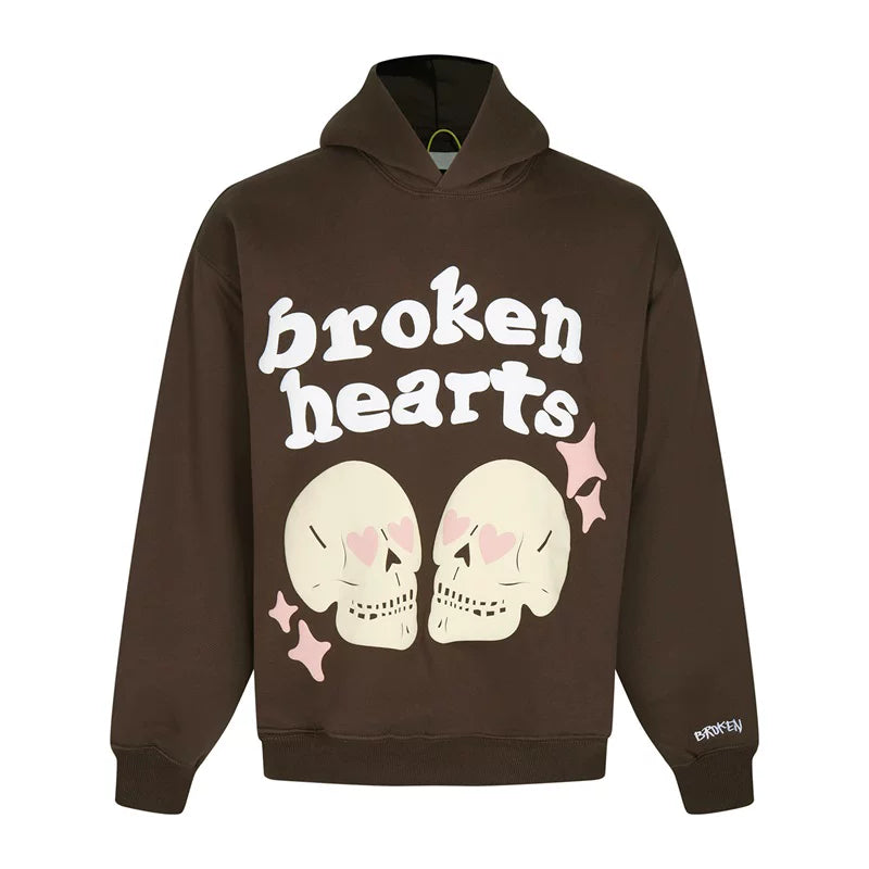 Broken Planet Broken Hearts Foam Print Pullover Hoodie