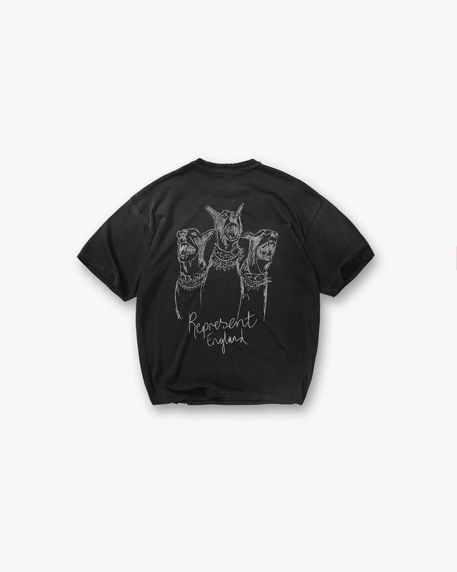 Hand Drawn Thoroughbred T-Shirt - Aged Black Main Image