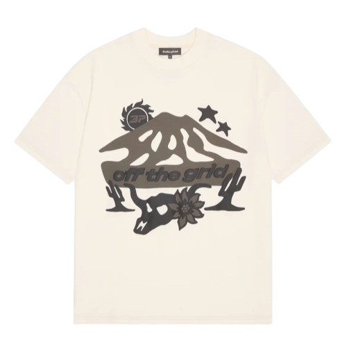 BROKEN PLANET MARKET 'OFF THE GRID' GRAPHIC TEE (VANILLA) Hover Image