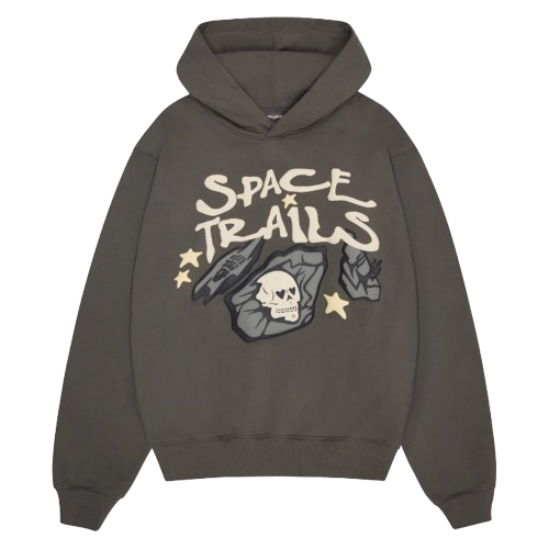 BROKEN PLANET MARKET 'SPACE TRAILS II' HOODIE (BELUGA GREY) Hover Image