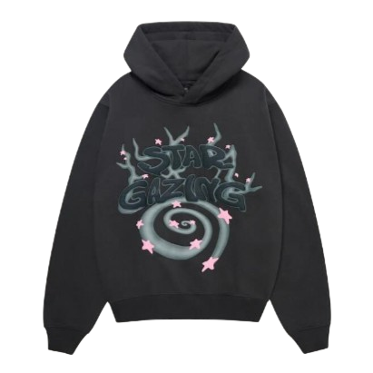 BROKEN PLANET MARKET 'STAR GAZING' HOODIE (SOOT BLACK) Hover Image