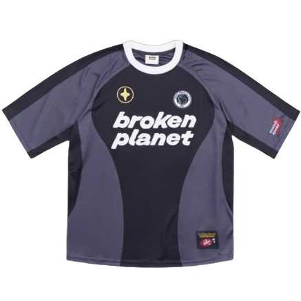 BROKEN PLANET MARKET 'LIMITED EDITION' FOOTBALL JERSEY (BLACK) Hover Image