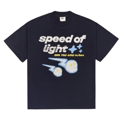 BROKEN PLANET MARKET 'SPEED OF LIGHT' TEE (MIDNIGHT BLACK) Hover Image
