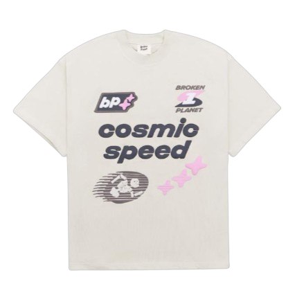 BROKEN PLANET MARKET 'COSMIC SPEED' TEE (BONE) Hover Image