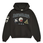 BROKEN PLANET MARKET 'BEWARE SKULLY' HOODIE (SOOT BLACK)