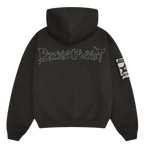 BROKEN PLANET MARKET 'BEWARE SKULLY' HOODIE (SOOT BLACK)